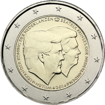 Nederland 2 euro 2014 Koningsdubbelportret BU